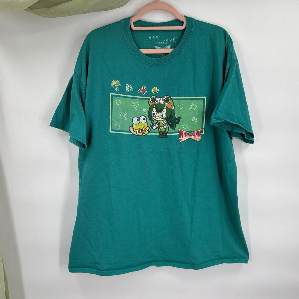 My Hero Academia x Hello Kitty and Friends Teal T Shirt Size XL
